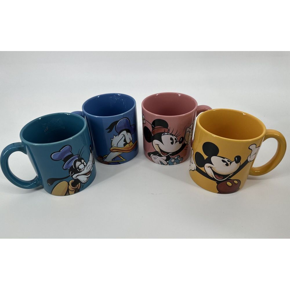 Disney Mickey Mouse, Donald, Goofy, Minnie Mouse Collectible Mugs - Set Of 4‎